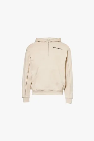 The Couture Club Raw-seam Logo-print Cotton-jersey Hoody