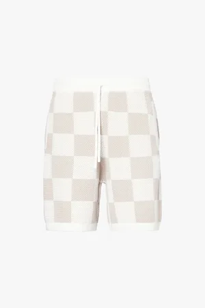 The Couture Club Checked Knitted Cotton Shorts