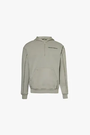 The Couture Club Raw-seam Logo-print Cotton-jersey Hoody