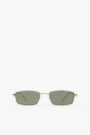 Le Specs Bizarro Rectangular-frame Metal Sunglasses