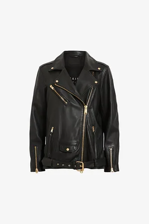 AllSaints Billie Oversized Leather Jacket