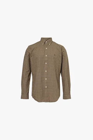 Ralph Lauren Checked Logo-embroidered Stretch-cotton Shirt