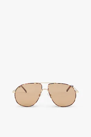 Le Specs Schmaltzy Aviator-frame Metal Sunglasses