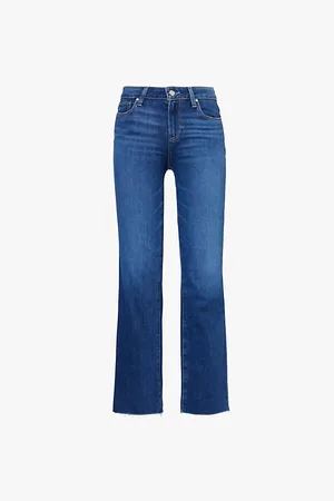 Paige Amber Raw-hem Straight-leg Stretch-denim Blend Jeans
