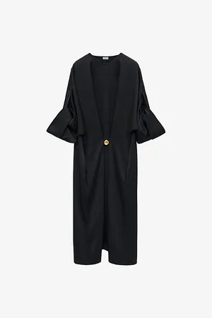 Loewe Pebble Brooch-embellished Short-sleeve Cotton Mini Dress