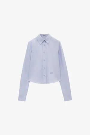Loewe Anagram-embroidered Long-sleeve Cotton Shirt