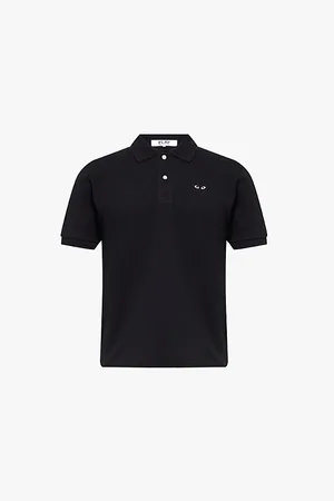 Comme des Garçons Heart-appliqué Regular-fit Cotton-piqué Polo Shirt