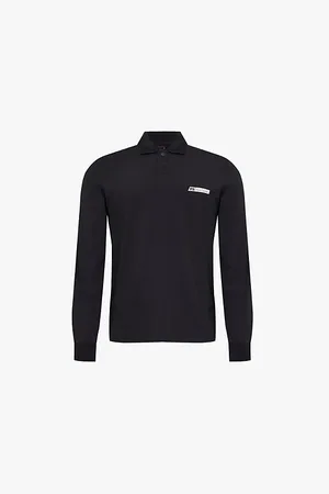Paul Smith Tilt Long-sleeved Cotton-piqué Polo Shirt