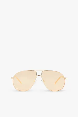 Le Specs Schmaltzy Aviator-frame Metal Sunglasses