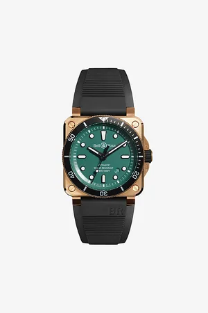Bell & Ross Br0392-d-lt-br/srb Diver Bronze and Rubber Automatic Watch