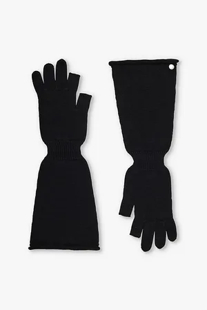 Rick Owens Spinx Knitted Wool Gloves