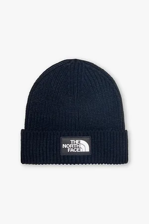 The North Face Folded-brim Brand-patch Knit Beanie Hat