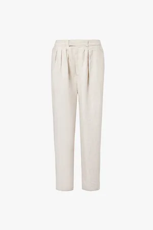 POSSE Louis Elasticated-waist Linen Trousers