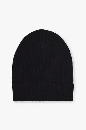 Rick Owens Folded-brim Ribbed Virgin-wool Beanie Hat
