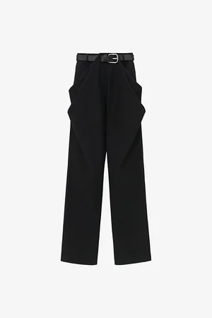 Loewe Draped-panel Straight-leg Cotton Trousers