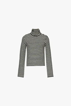 Jil Sander Striped Brushed-texture Wool Knitted Top