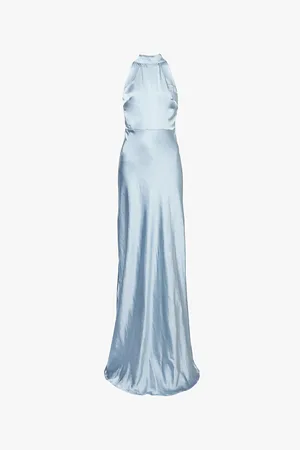 Six Stories Sleeveless Halterneck Woven Maxi Dress