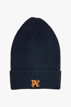 Palm Angels Monogram Brand-embroidered Wool Beanie