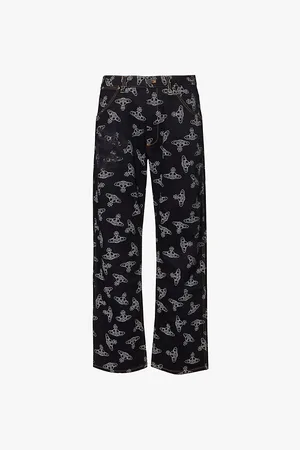 Vivienne Westwood Ranch Orb-print Straight-leg Jeans