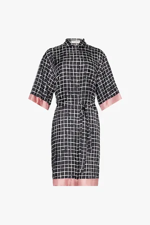 DRIES VAN NOTEN Doralia Graphic-print Silk Midi Dress