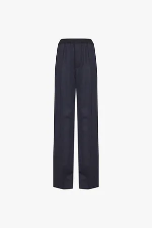 Bottega Veneta High-rise Straight-leg Relaxed-fit Stretch Wool-blend Trousers