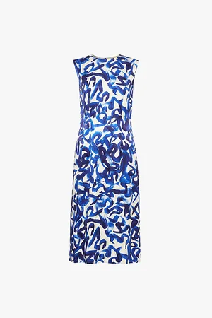 DRIES VAN NOTEN Delavina Abstract-print Woven Mini Dress