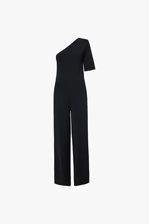 Stella McCartney One-shoulder Straight-leg Woven Jumpsuit