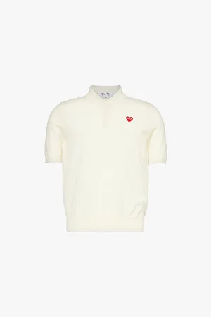 Comme des Garçons Logo-patch Short-sleeve Wool Polo Shirt