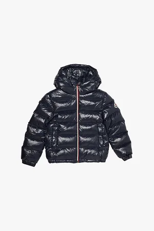 Moncler Aubert Striped-trim Hooded Shell-down Jacket 4-14 Years