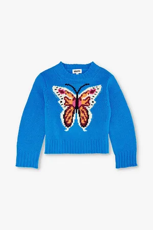Molo Gulda Butterfly-intarsia Wool-blend Jumper 3-12 Years