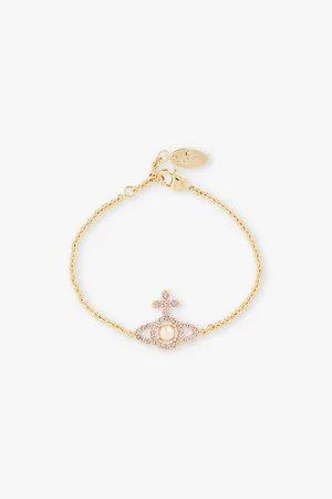 Vivienne Westwood Olympia Brass and Cubic Zirconia Bracelet