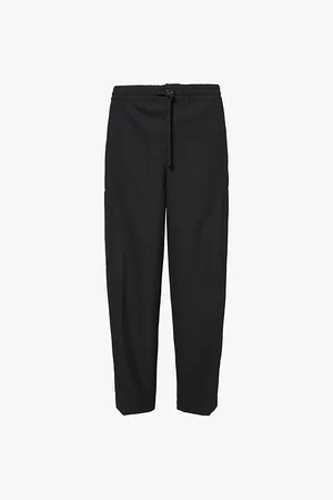 Kenzo Patch-pocket Tapered-leg Wool Trousers