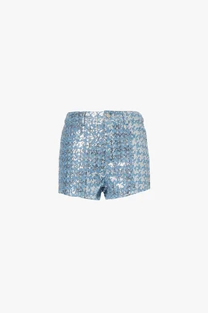 Amy Lynn Theo Sequin-embellished -blend Shorts