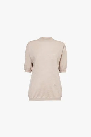Bottega Veneta Brand-embroidered Relaxed-fit Cashmere Top