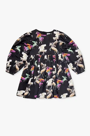 Molo Cocos Pegasus Graphic-print Woven Dress 3-12 Years