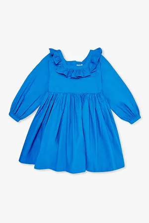 Molo Cillie Ruffled-trim Organic-cotton Poplin Dress 3-12 Years