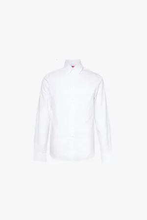 Kenzo Geometric-pattern Slim-fit Cotton Shirt