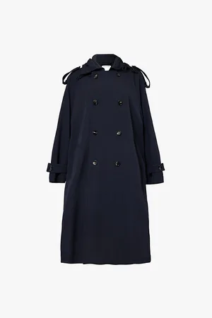 Bottega Veneta Double-breasted Relaxed-fit Wool Trench Coat