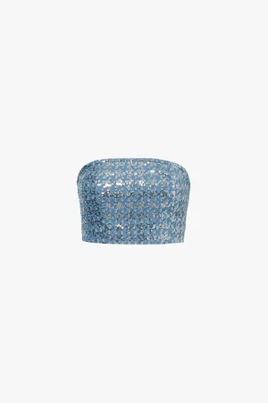 Amy Lynn Theo Sequin-embellished -blend Top