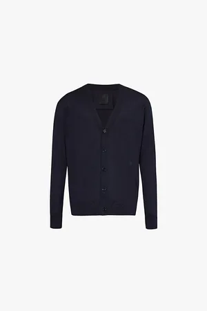 Givenchy V-neck Monogram-embroidered Cotton and Silk Cardigan
