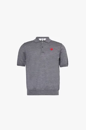 Comme des Garçons Logo-patch Short-sleeve Wool Polo Shirt
