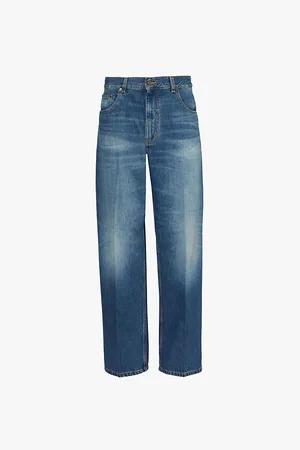 Victoria Beckham Faded-wash Wide-leg High-rise Jeans