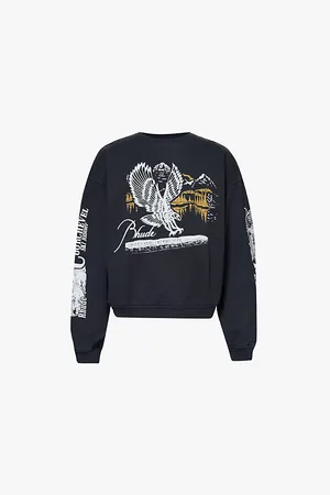 Rhude Pennant Flag Graphic-print Cotton-jersey Sweatshirt