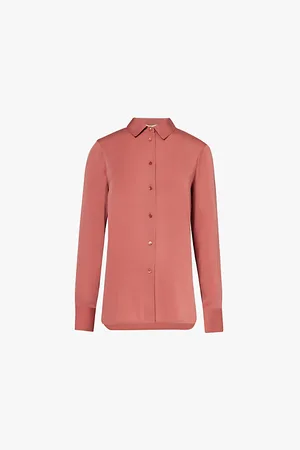 Vince Satin-textured Regular-fit Stretch-silk Shirt