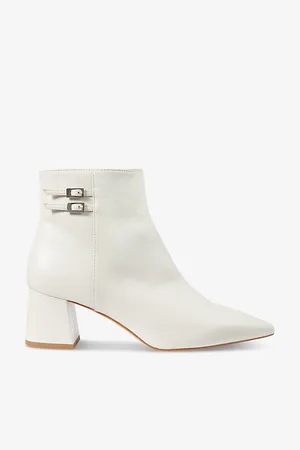 LK Bennett Missy Buckle-embellished Heeled Leather Ankle Boots