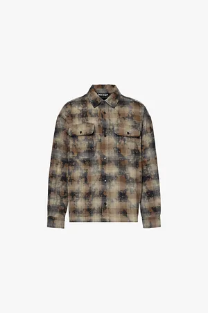 Palm Angels Abstract-pattern Flap-pocket Cotton-blend Shirt