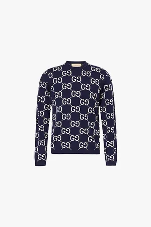 Gucci Monogram-intarsia Regular-fit Wool Jumper