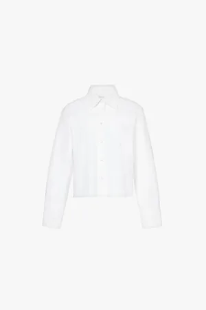 Jil Sander Flared-hem Relaxed-fit Cotton-poplin Shirt
