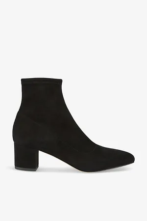 LK Bennett Grove Stretch Heeled Suede Ankle Boots
