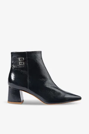 LK Bennett Missy Buckle-embellished Heeled Leather Ankle Boots